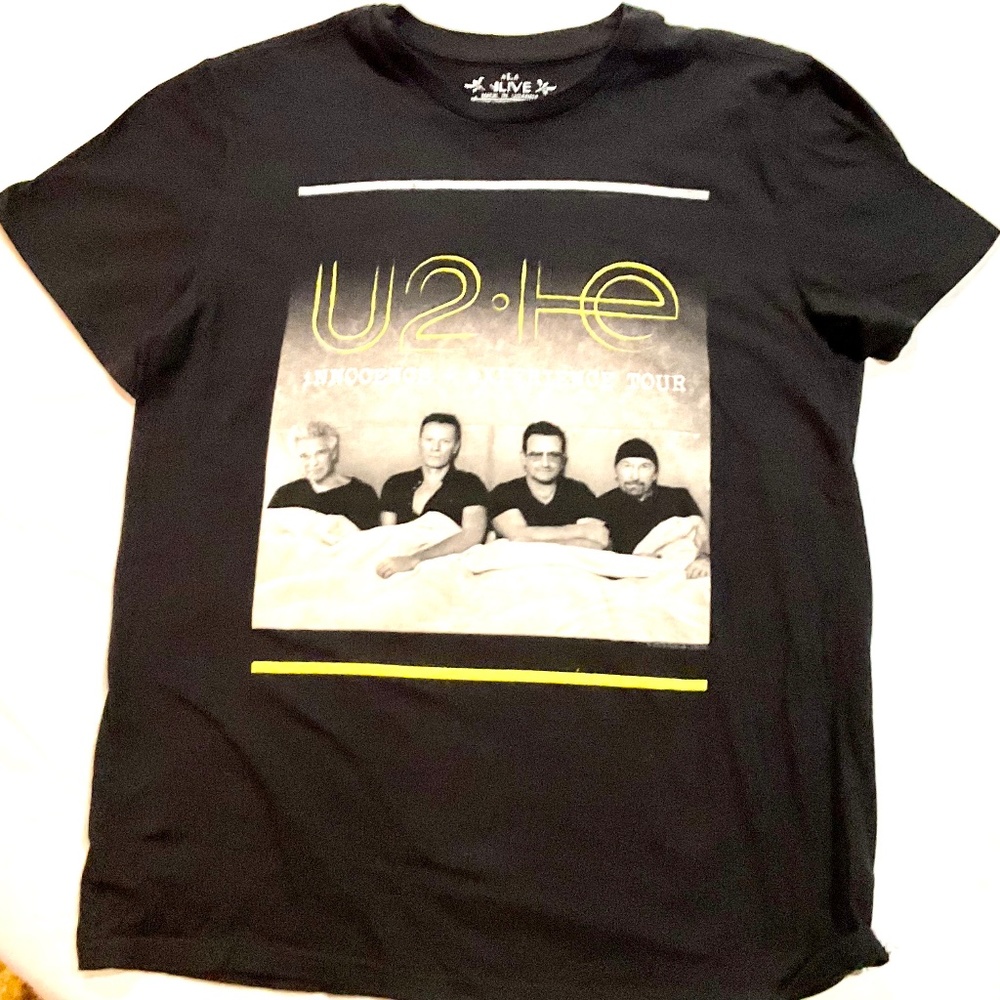(Buy 3 for $25) Unisex Black U2 Concert T-shirt Sz L